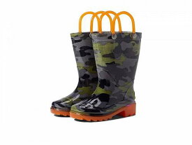 送料無料 ウエスタンチーフ Western Chief Kids 男の子用 キッズシューズ 子供靴 ブーツ レインブーツ Olive Camo Lighted Rain Boot (Toddler/Little Kid) - Gray