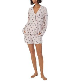 送料無料 ダナキャランニューヨーク DKNY レディース 女性用 ファッション パジャマ 寝巻き Long Sleeve Notch Shorty PJ Set - Blush Token