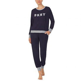 送料無料 ダナキャランニューヨーク DKNY レディース 女性用 ファッション パジャマ 寝巻き Long Sleeve Joggers PJ Set - Navy