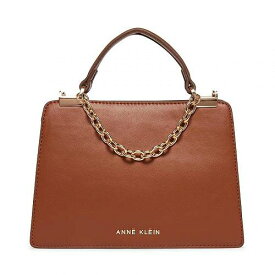 送料無料 アン クライン Anne Klein レディース 女性用 バッグ 鞄 ハンドバッグ サッチェル Mini Convertible Snake Trimmed Satchel with Swag Chain - Chestnut/Chestnut Multi