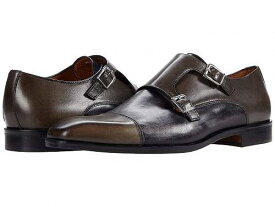 送料無料 マッシオマッテオ Massimo Matteo メンズ 男性用 シューズ 靴 オックスフォード 紳士靴 通勤靴 Two-Tone Double Monk - Grey/Black