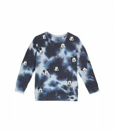 送料無料 Chaser Kids 男の子用 ファッション 子供服 パーカー スウェット Recycled Bliss Knit Long Sleeve Crew Neck Pullover (Little Kids/Big Kids) - Black/White Crystal Wash