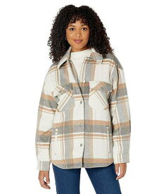 送料無料 リーバイス Levi&#039;s(R) レディース 女性用 ファッション アウター ジャケット コート ウール・ピーコート Oversized Wool Blend Jacket - Light Grey/Tan/Cream Plaid