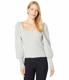 送料無料 ワンステート 1.STATE レディース 女性用 ファッション セーター Long Sleeve Square Neck Sweater - Silver Heather
