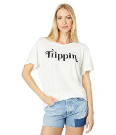 送料無料 ワイルドフォックス Wildfox レディース 女性用 ファッション Tシャツ Trippin Manchester Tee - Vanilla