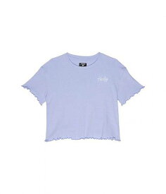 送料無料 ハーレー Hurley Kids 女の子用 ファッション 子供服 Tシャツ Ribbed Boxy Graphic T-Shirt (Big Kids) - Purple Pulse