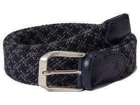 送料無料 ジョーンストンアンドマーフィー Johnston &amp; Murphy メンズ 男性用 ファッション雑貨 小物 ベルト Jameson Stretch Knit Belt - Navy/Charcoal