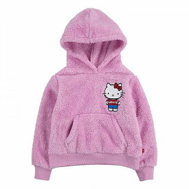 送料無料 リーバイス Levi&#039;s(R) Kids 女の子用 ファッション 子供服 パーカー スウェット ジャケット Hello Kitty Sherpa Hoodie (Toddler) - Pink Lavender