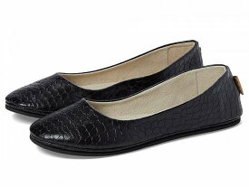 送料無料 フレンチソール French Sole レディース 女性用 シューズ 靴 フラット Sloop - Black Croco Leather