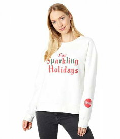 送料無料 ワイルドフォックス Wildfox レディース 女性用 ファッション パーカー スウェット Sparkling Holidays Sweatshirt - Vanilla
