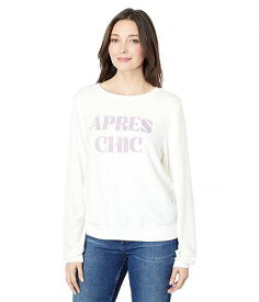 送料無料 ワイルドフォックス Wildfox レディース 女性用 ファッション パーカー スウェット Apres Chic Sweatshirt in Brushed Hacci Jersey - Vanilla