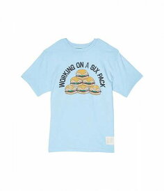 送料無料 オリジナルレトロブランド The Original Retro Brand Kids キッズ 子供用 ファッション 子供服 Tシャツ Working On A 6-Pack Burger Cotton Crew Neck Tee (Big Kids) - Carolina Blue