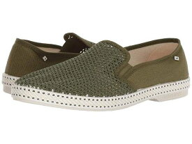 送料無料 Rivieras シューズ 靴 スニーカー 運動靴 Classic Canvas &amp; Mesh Slip-On - Kaki