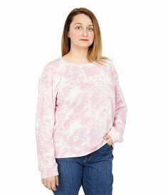 送料無料 Bobeau レディース 女性用 ファッション パーカー スウェット Long Sleeve Pullover - Rose/White