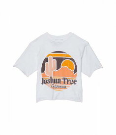 送料無料 オリジナルレトロブランド The Original Retro Brand Kids 女の子用 ファッション 子供服 Tシャツ Joshua Tree Slightly Cropped Tee (Big Kids) - White