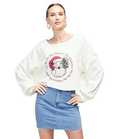 送料無料 ワイルドフォックス Wildfox レディース 女性用 ファッション パーカー スウェット Ho Ho Ho Mistletoe Sweater - Vanilla