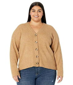 送料無料 Madewell レディース 女性用 ファッション セーター Plus Cameron Ribbed Cardigan Sweater in Coziest Yarn - Heather Toffee
