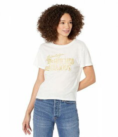 送料無料 ワイルドフォックス Wildfox レディース 女性用 ファッション Tシャツ Hitched &amp; Famous Boy Tee - Vanilla