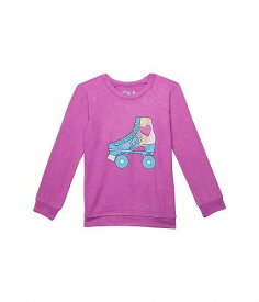 送料無料 Chaser Kids 女の子用 ファッション 子供服 パーカー スウェット ジャケット Roller Dreams Recycled Bliss Knit Pullover (Toddler/Little Kids) - Grape Jam