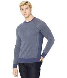 送料無料 ヴィンス Vince メンズ 男性用 ファッション セーター Birdseye Crew Sweater - Light Imperial Blue/Heather Grey