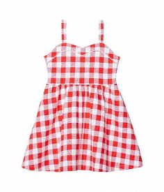 送料無料 Janie and Jack 女の子用 ファッション 子供服 ドレス Gingham Ponte Dress (Toddler/Little Kids/Big Kids) - Red