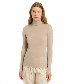 送料無料 ハンロ Hanro レディース 女性用 ファッション セーター Woolen Silk Base Layer Turtleneck Shirt - Safari