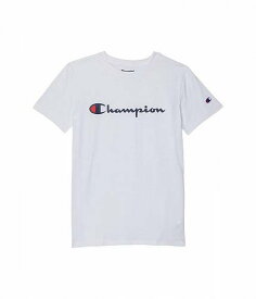 送料無料 チャンピオン Champion Kids 男の子用 ファッション 子供服 Tシャツ Classic Script Tee (Big Kids) - White