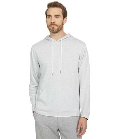 送料無料 ヴィンス Vince メンズ 男性用 ファッション パーカー スウェット Herringbone Pullover Hoodie - Heather Grey/Off-White