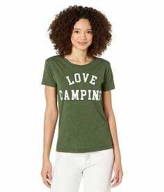 送料無料 チェイサー Chaser レディース 女性用 ファッション Tシャツ Recycled &quot;Love Camping&quot; Vintage Jersey Everybody Tee - Greenhouse
