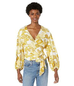 送料無料 テッドベイカー Ted Baker レディース 女性用 ファッション ブラウス Adissa Wrap Top with Blouson Full Sleeve - Yellow