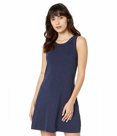 送料無料 ミッシェルスターズ Michael Stars レディース 女性用 ファッション ドレス Eliza 1X1 Cotton Wide Binding Tank Dress - Admiral