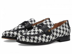 送料無料 コールハーン Cole Haan レディース 女性用 シューズ 靴 ローファー ボートシューズ Lux Pinch Penny Loafer - Metallic Houndstooth Textile