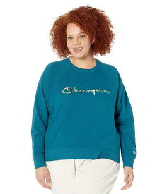 送料無料 チャンピオン Champion レディース 女性用 ファッション パーカー スウェット Plus Size Campus French Terry Crew - Fresh Teal