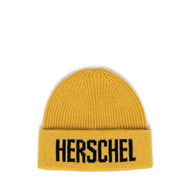 送料無料 ハーシェルサプライ Herschel Supply Co. ファッション雑貨 小物 帽子 ビーニー ニット帽 Polson Knit Logo - Brass