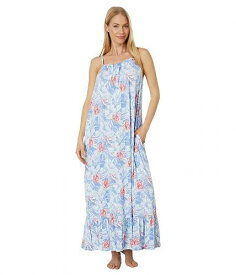 送料無料 トミーバハマ Tommy Bahama レディース 女性用 ファッション パジャマ 寝巻き ナイトガウン Sleeveless Maxi Gown - Blue Floral