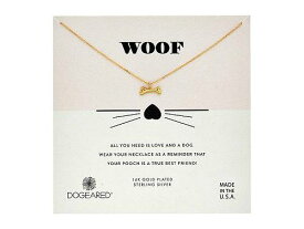 送料無料 ドギャード Dogeared レディース 女性用 ジュエリー 宝飾品 ネックレス Woof, Dog Bone Pendent Necklace - Gold