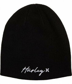 送料無料 ハーレー Hurley レディース 女性用 ファッション雑貨 小物 帽子 ビーニー ニット帽 Script Staple Beanie - Black