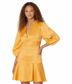 送料無料 テッドベイカー Ted Baker レディース 女性用 ファッション ドレス Dorota Topstitch Detail Linen Mini Dress - Dark Orange
