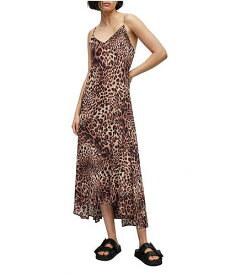 送料無料 AllSaints レディース 女性用 ファッション ドレス Essie Evita Dress - Animal Brown