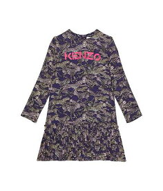 送料無料 ケンゾー Kenzo Kids 女の子用 ファッション 子供服 ドレス Leopard Print Long Sleeve Dress (Little Kids/Big Kids) - Plum