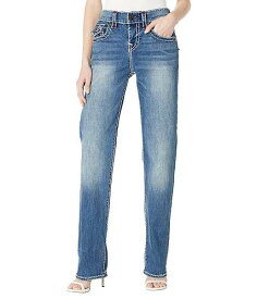 送料無料 トゥルーレリジョン True Religion レディース 女性用 ファッション ジーンズ デニム Ricky Relaxed Straight Flap Super T in Medium Wash - Medium Wash