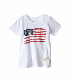 送料無料 オリジナルレトロブランド The Original Retro Brand Kids 男の子用 ファッション 子供服 Tシャツ Vintage Cotton Short Sleeve American Flag Tee (Toddler) - White