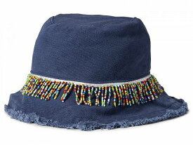 送料無料 バッジリーミシュカ Badgley Mischka レディース 女性用 ファッション雑貨 小物 帽子 Woven Bucket Hat with Beaded Trim - Indigo