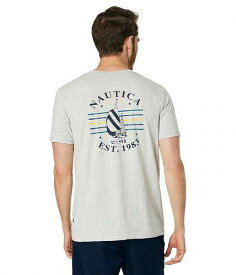 送料無料 ナウチカ Nautica メンズ 男性用 ファッション Tシャツ Sustainably Crafted Heritage Sailing Graphic T-Shirt - Grey Heather