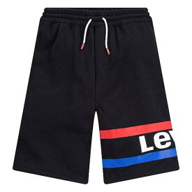 送料無料 リーバイス Levi&#039;s(R) Kids 男の子用 ファッション 子供服 ショートパンツ 短パン Soft Knit Jogger Shorts (Little Kids) - Black