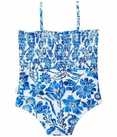 送料無料 シーフォリー Seafolly Kids 女の子用 スポーツ・アウトドア用品 キッズ 子供用水着 ワンピース Modern Marina Shirred Tank One-Piece (Infant/Toddler/Little Kids) - Marina Blue