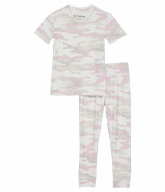 送料無料 P.J. Salvage Kids 女の子用 ファッション 子供服 パジャマ 寝巻き Peachy Party Two-Piece Jammie Set (Toddler/Little Kids/Big Kids) - Oatmeal