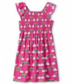 送料無料 Hatley Kids 女の子用 ファッション 子供服 ドレス Rainbow Arch Smocked Dress (Toddler/Little Kids/Big Kids) - Pink