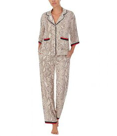 送料無料 ダナキャランニューヨーク DKNY レディース 女性用 ファッション パジャマ 寝巻き 3/4 Sleeve Top Pajama Set - Snake