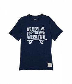 送料無料 オリジナルレトロブランド The Original Retro Brand Kids キッズ 子供用 ファッション 子供服 Tシャツ Cotton Ready For The Weekend Crew Neck Tee (Big Kids) - Navy